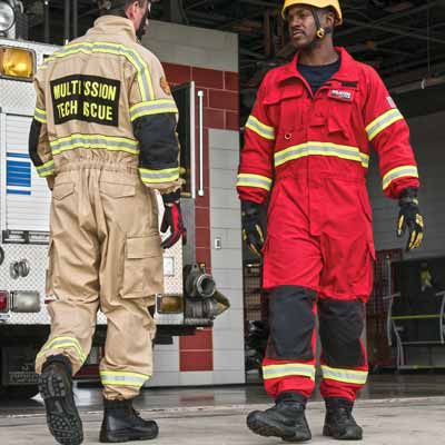 Evaluating FireLine™ Multi Mission Jumpsuits in Red and Tan